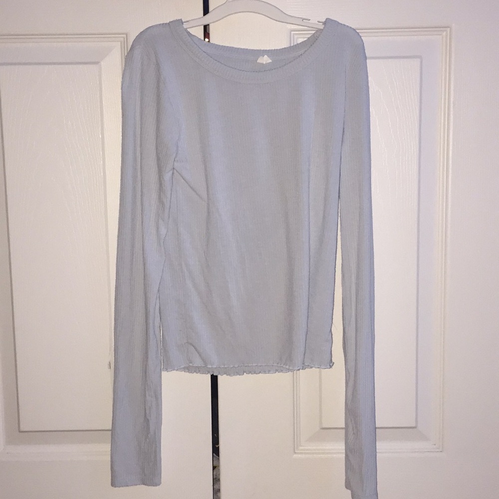 Pacsun XS light blue ribbed top.